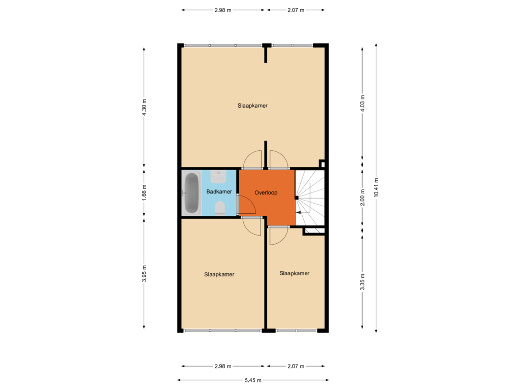 Bekijk plattegrond van Eerste verdieping van Constantijnstraat 36