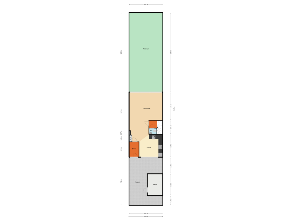 Bekijk plattegrond van Tuin van Constantijnstraat 36