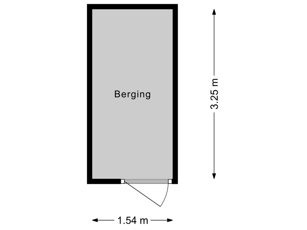 Bekijk plattegrond van Berging van van Hogendorplaan 184