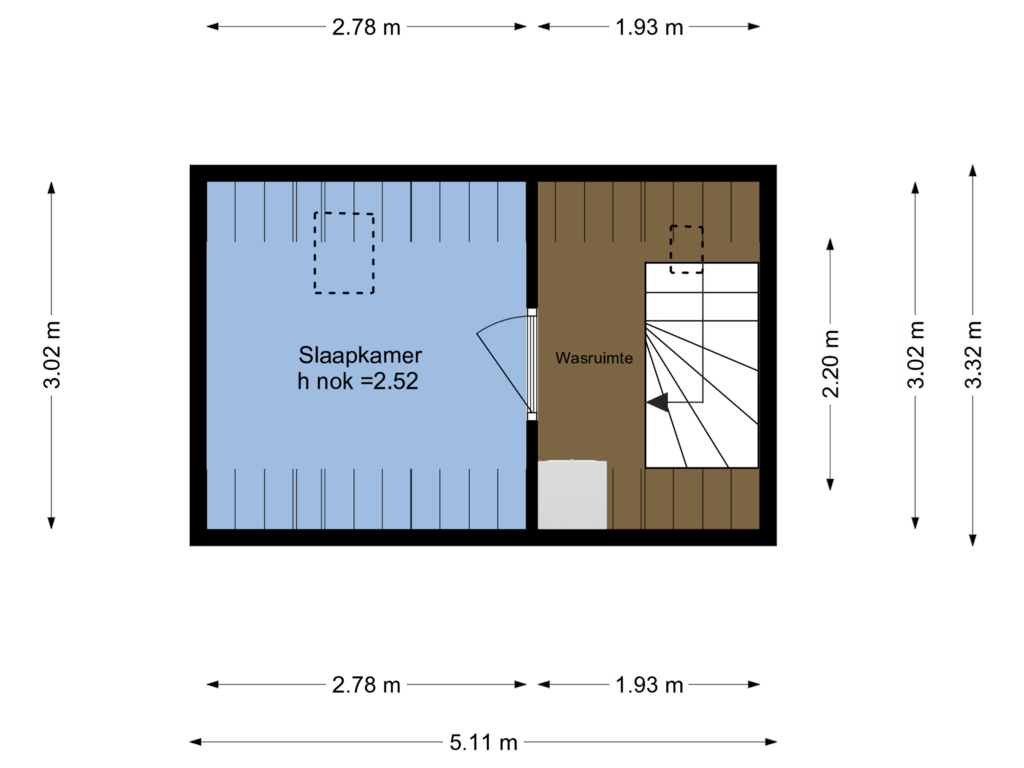 Bekijk plattegrond van Verdieping 2 van Keukenstraat 21