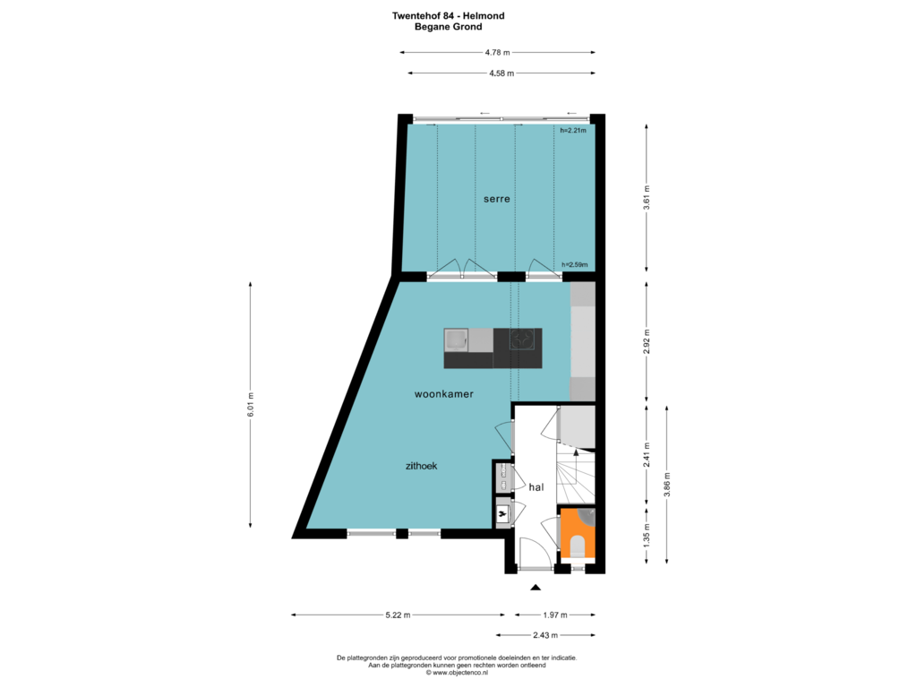 Bekijk plattegrond van BEGANE GROND van Twentehof 84