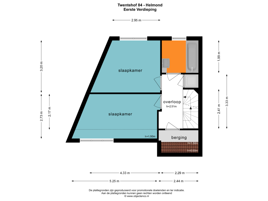 Bekijk plattegrond van EERSTE VERDIEPING van Twentehof 84