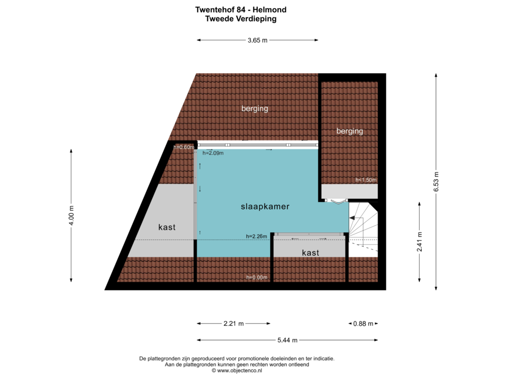 Bekijk plattegrond van TWEEDE VERDIEPING van Twentehof 84