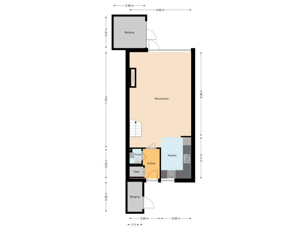 Bekijk plattegrond van Begane grond van Westlanderwerf 3