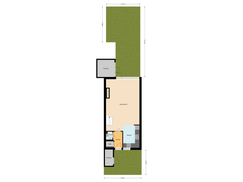 Bekijk plattegrond van Situatie van Westlanderwerf 3