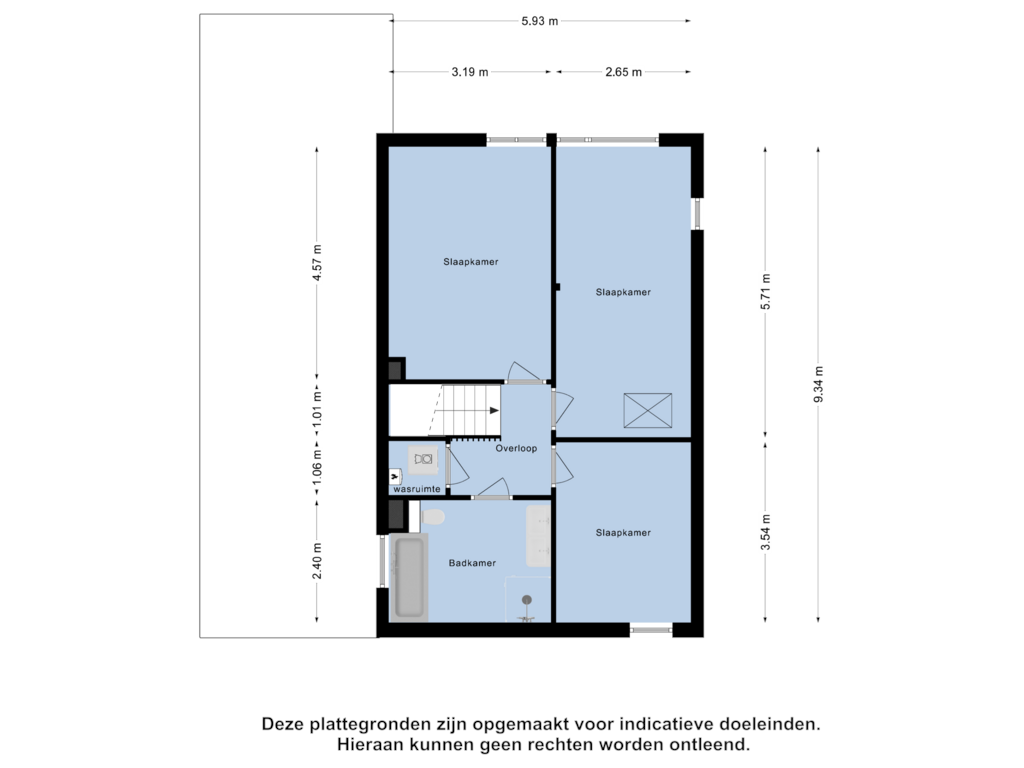 Bekijk plattegrond van Eerste Verdieping van Vrijdagstraat 24