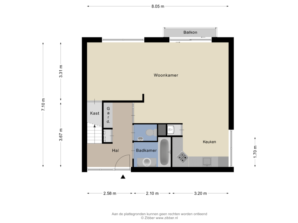 Bekijk plattegrond van Begane grond van Consciëntieplein 10