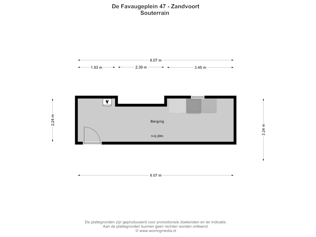 Bekijk plattegrond van Souterrain van de Favaugeplein 47