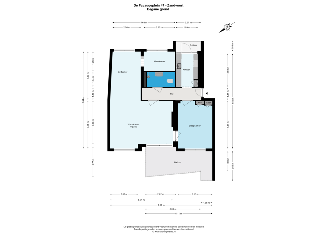 Bekijk plattegrond van Begane grond van de Favaugeplein 47