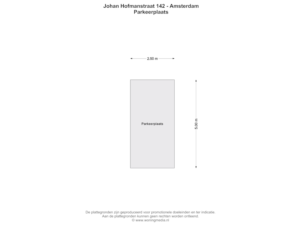 View floorplan of Parkeerplaats of Johan Hofmanstraat 142