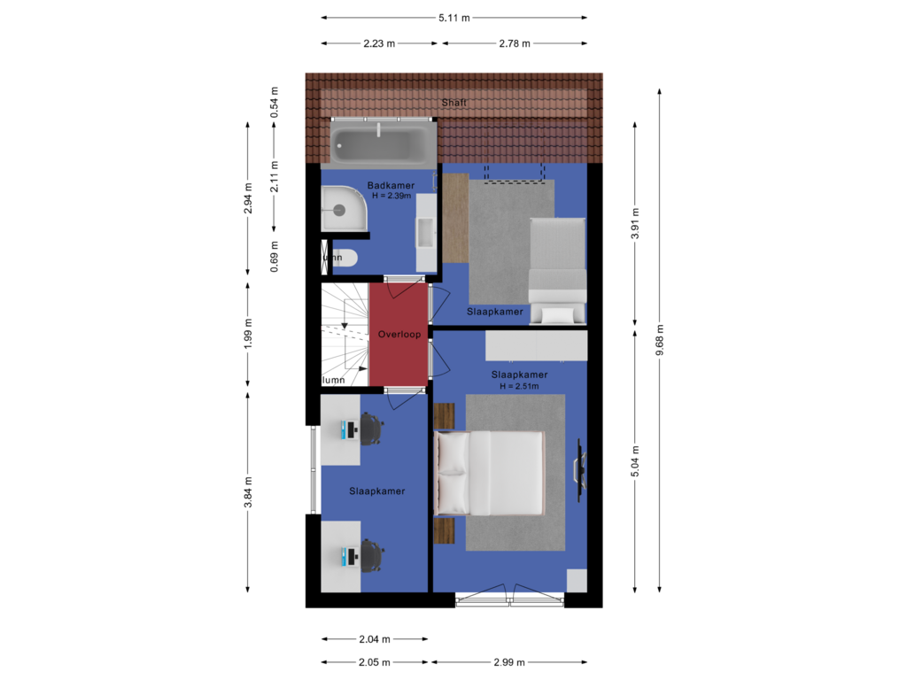 Bekijk plattegrond van Eerste verdieping van Veenpluispad 1