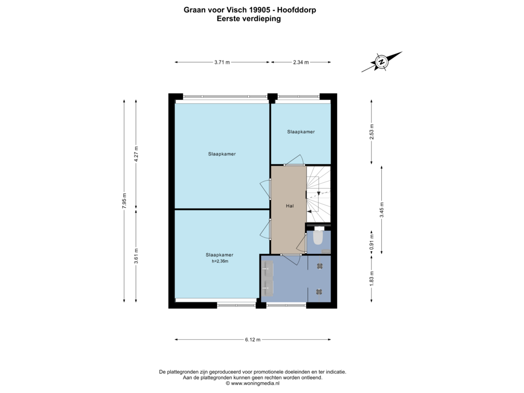 Bekijk plattegrond van Eerste verdieping van Graan voor Visch 19905