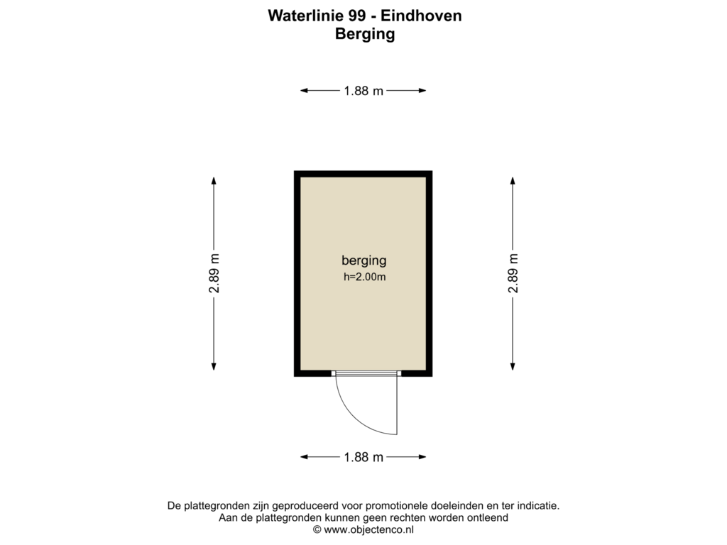 View floorplan of BERGING of Waterlinie 99