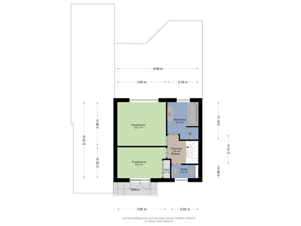 Bekijk plattegrond van Eerste Verdieping van George Wilhelmlaan 38