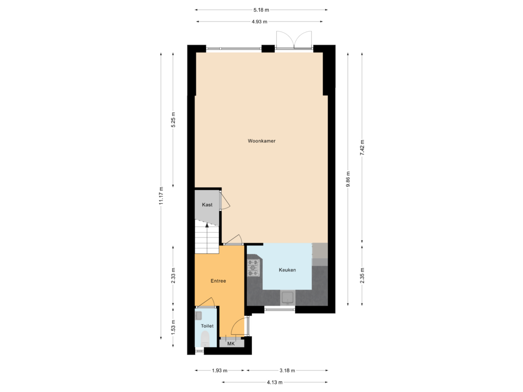 View floorplan of Begane Grond of Eykmanhof 3