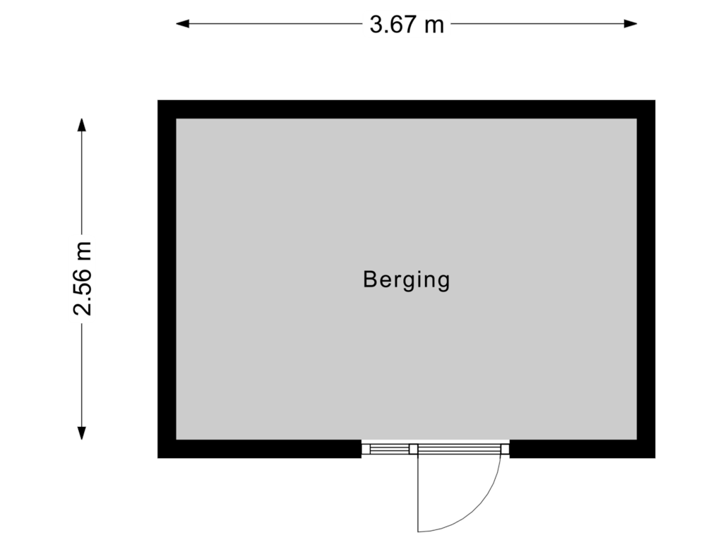 View floorplan of Berging of Eykmanhof 3