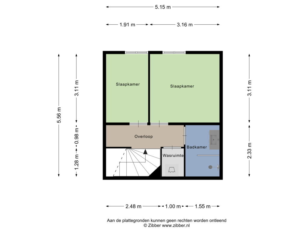 Bekijk plattegrond van Eerste Verdieping van Julianastraat 15-A