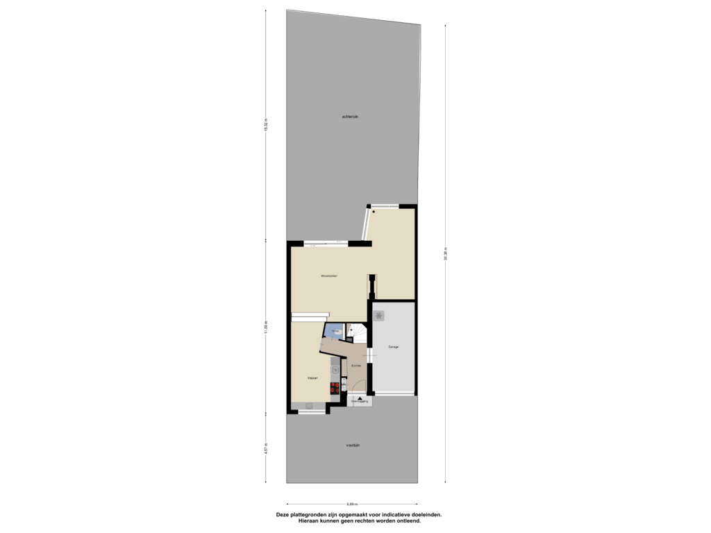 Bekijk plattegrond van Begane Grond Tuin van Lekstraat 8