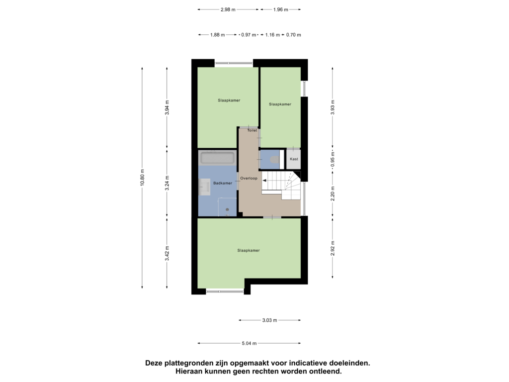 Bekijk plattegrond van Eerste verdieping van Lekstraat 8