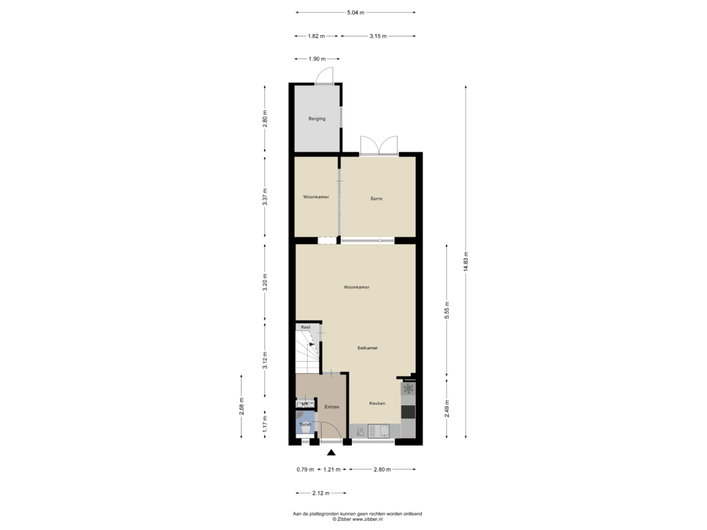 Bekijk plattegrond van Begane Grond van Hofkamp 98