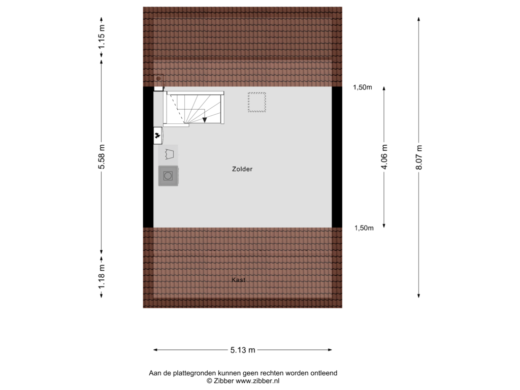 Bekijk plattegrond van Zolder van Berger-ven 5