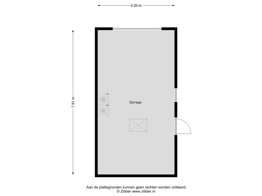 Bekijk plattegrond van Garage van Singelweg 1