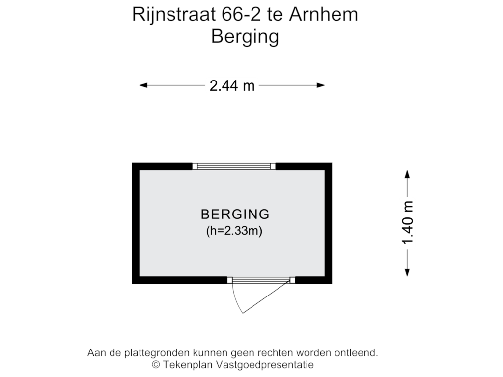 Bekijk plattegrond van Berging van Rijnstraat 66-2