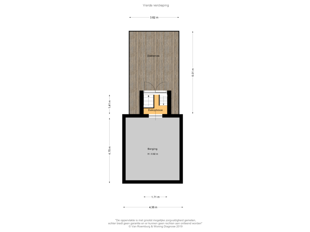 View floorplan of Vierde verdieping of Herengracht 538