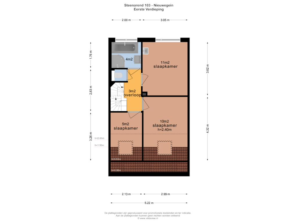 Bekijk plattegrond van EERSTE VERDIEPING van Steenarend 103