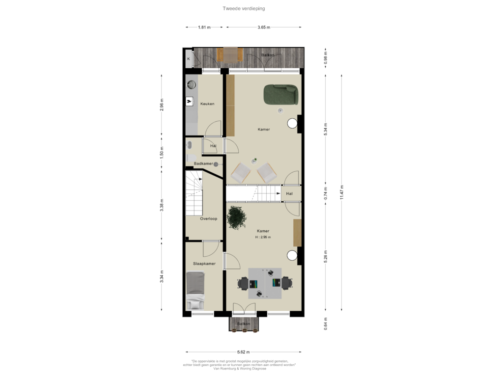 Bekijk plattegrond van Tweede verdieping van Gijsbrecht van Aemstelstraat 11