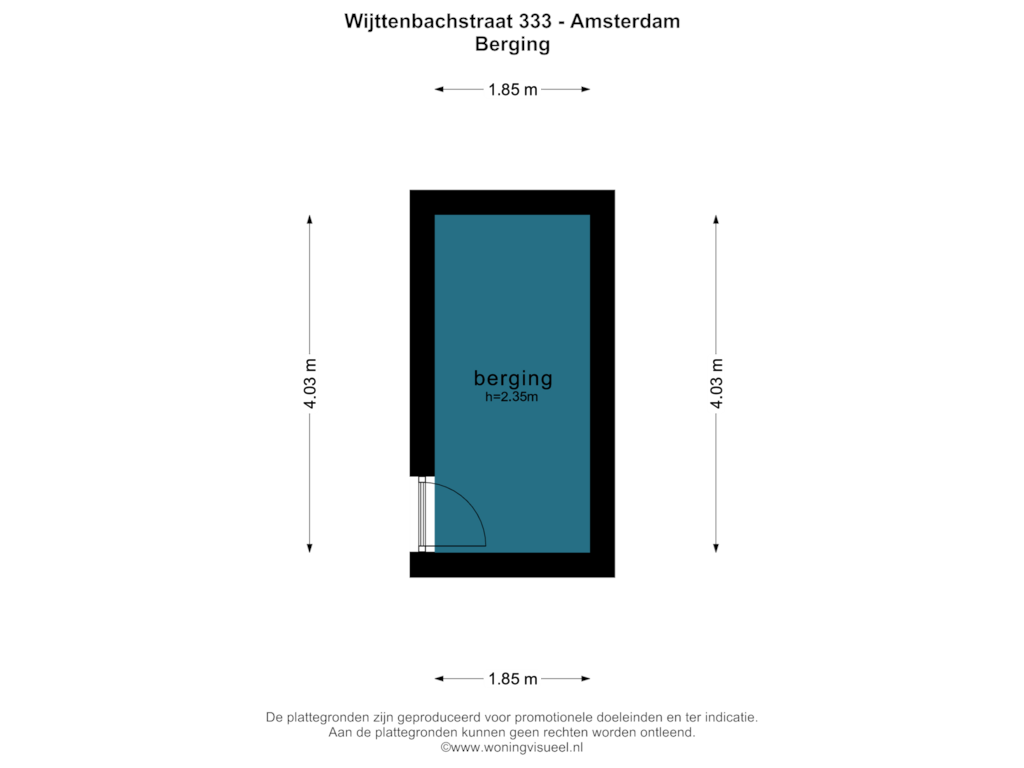 Bekijk plattegrond van BERGING van Wijttenbachstraat 333