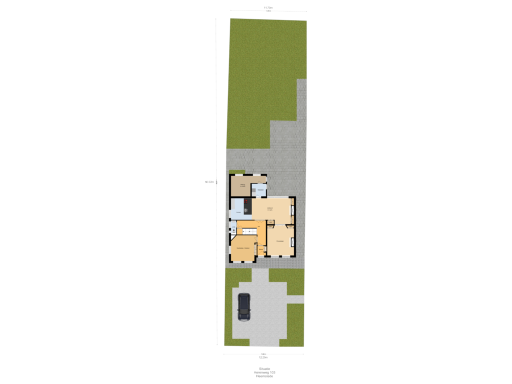 View floorplan of Situatie of Herenweg 103