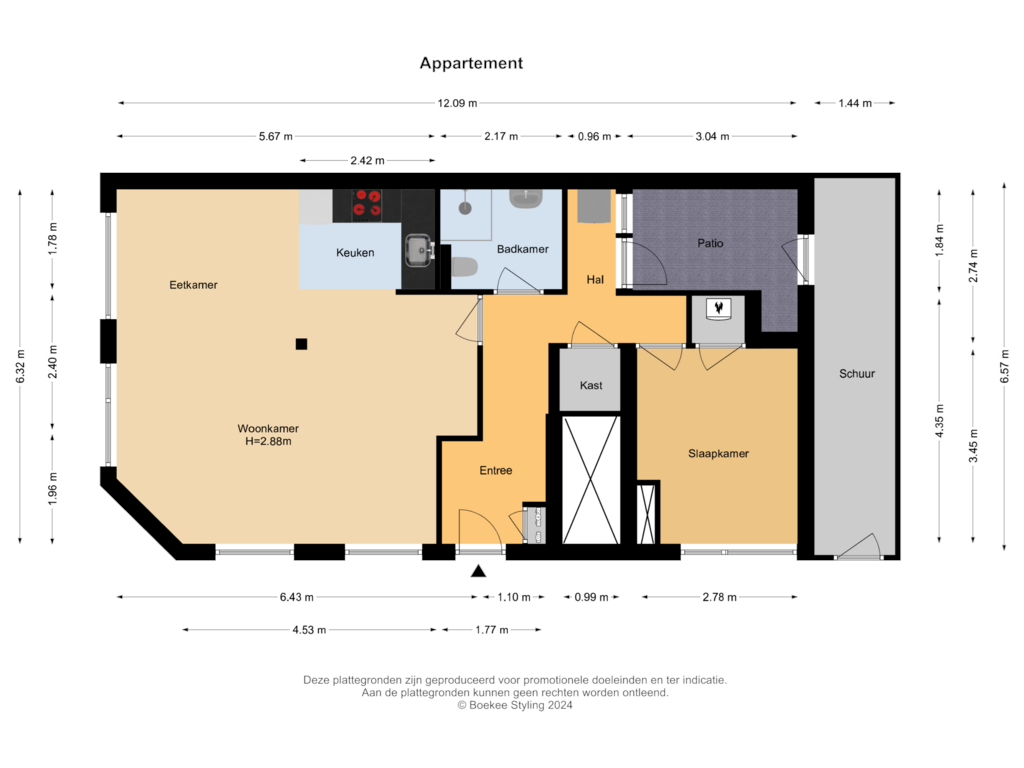 Bekijk plattegrond van Appartement van Jan Nieuwenhuijzenstraat 21