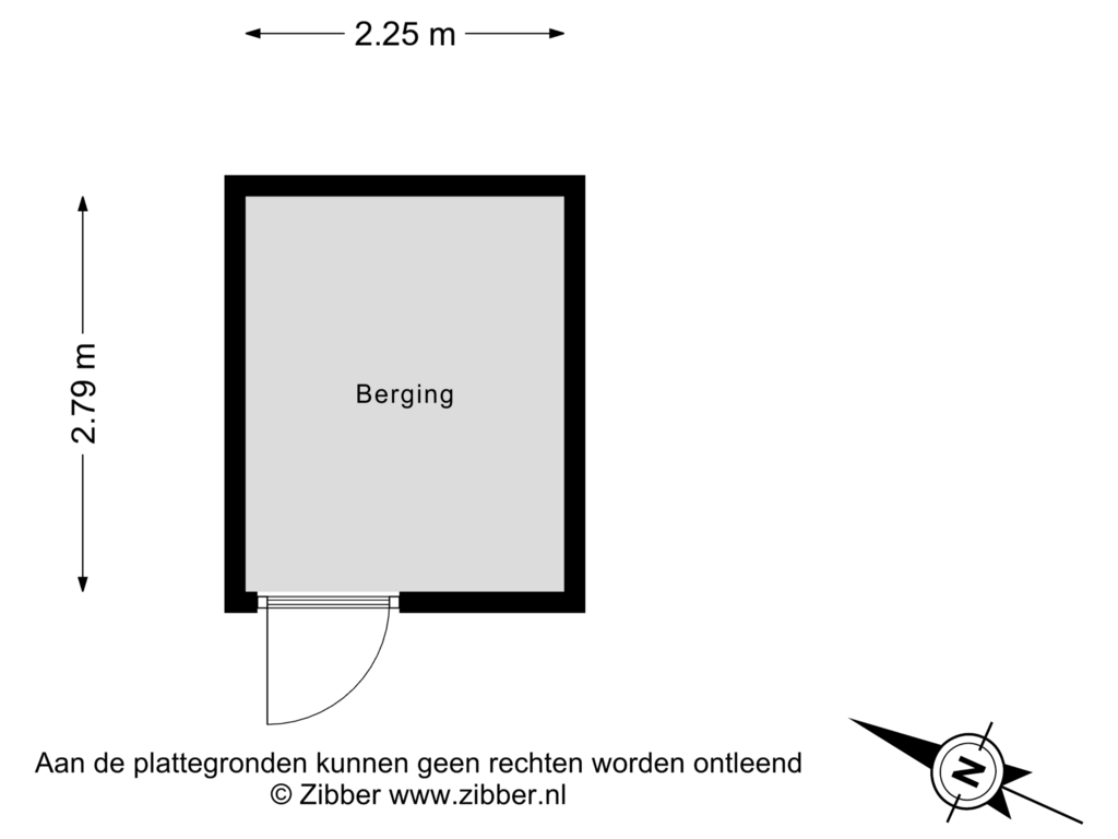 Bekijk plattegrond van Berging van Charlotte de Bourbonstraat 34