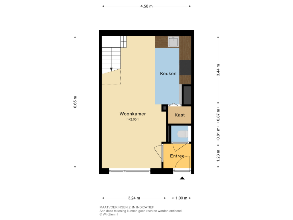 View floorplan of BEGANE GROND of Kerkstraat 151