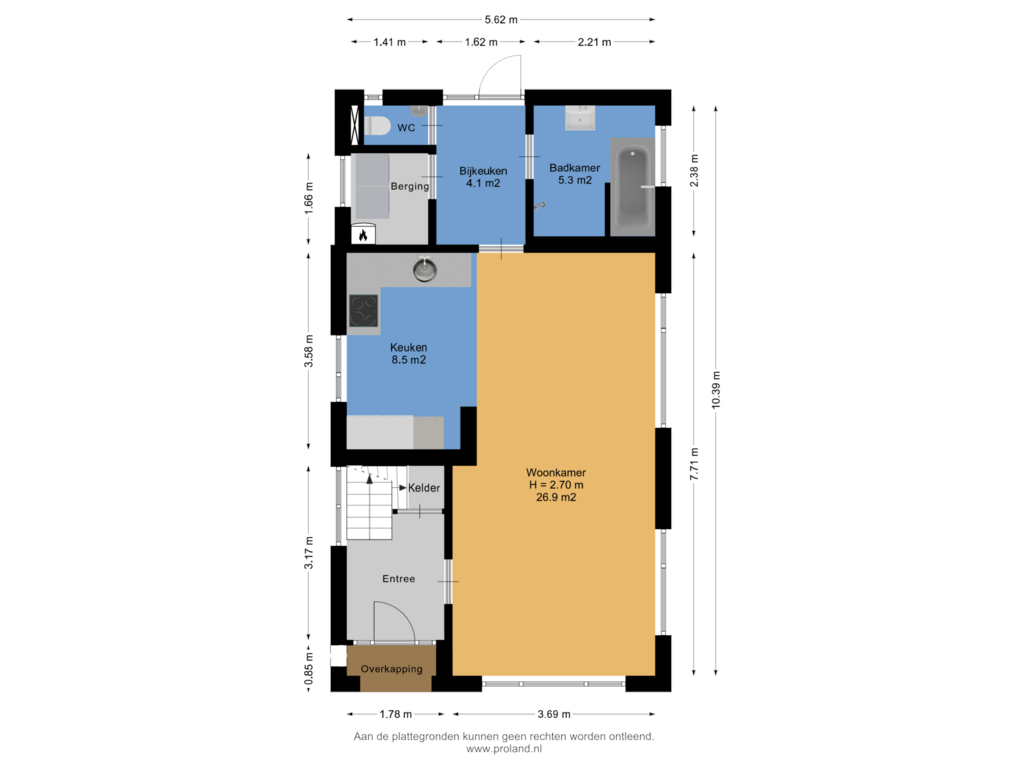 Bekijk plattegrond van Begane Grond van Oudeweg 5