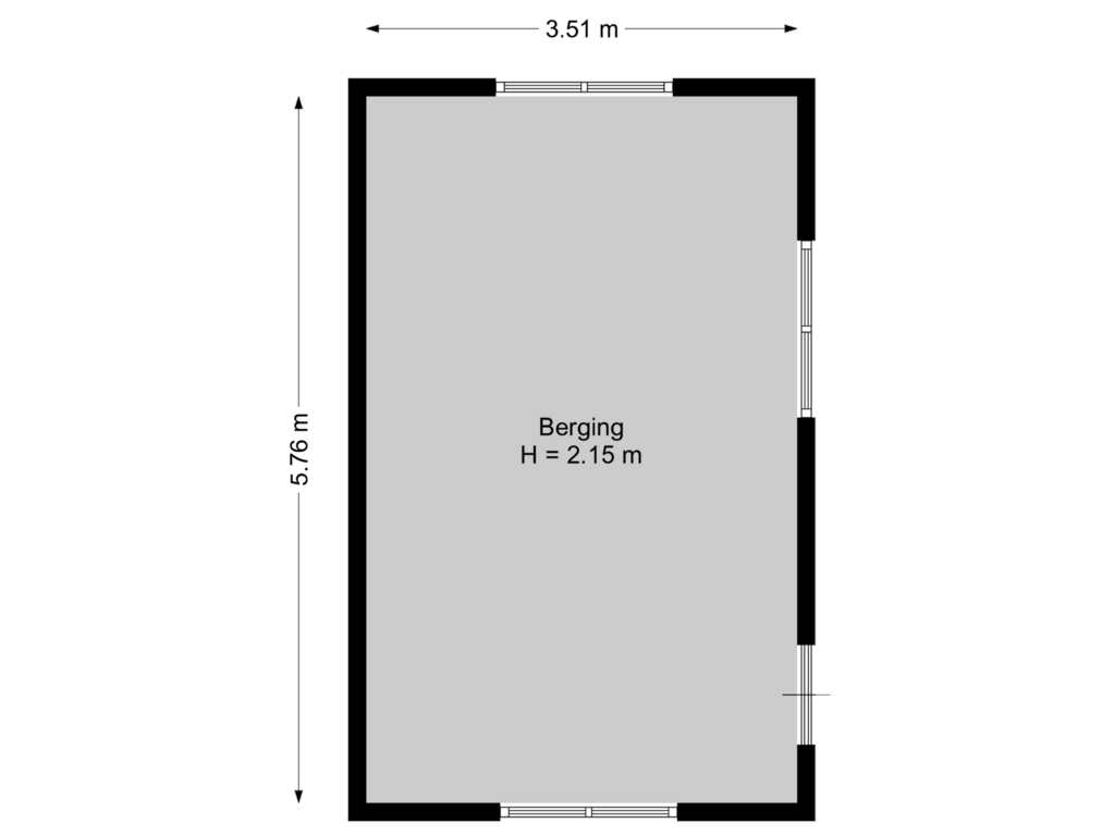 Bekijk plattegrond van Berging van Oudeweg 5