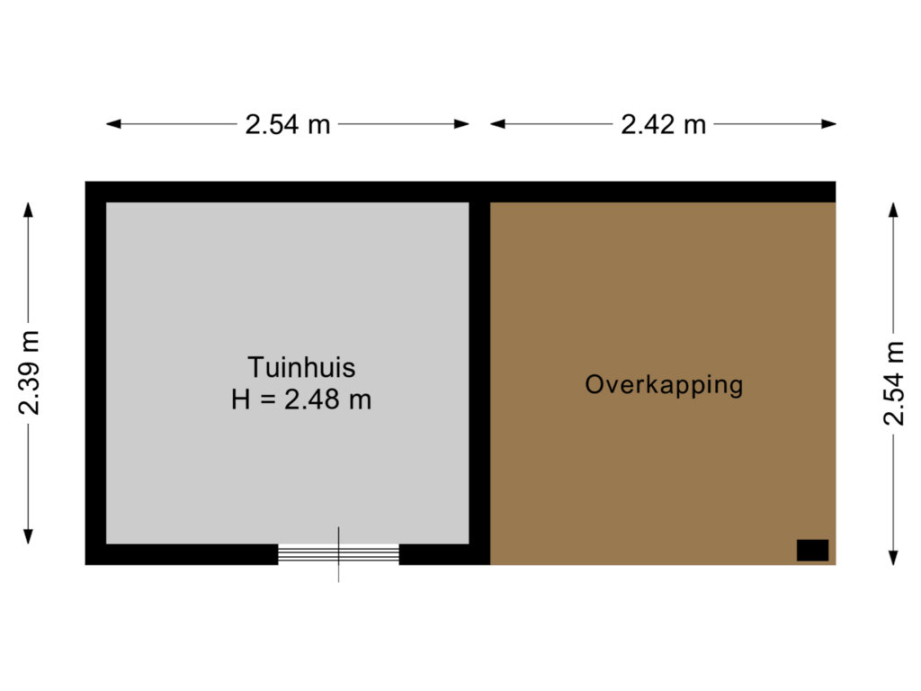 Bekijk plattegrond van Tuinhuis van Oudeweg 5