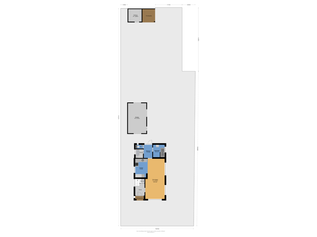 Bekijk plattegrond van Begane Grond Met Kavel van Oudeweg 5