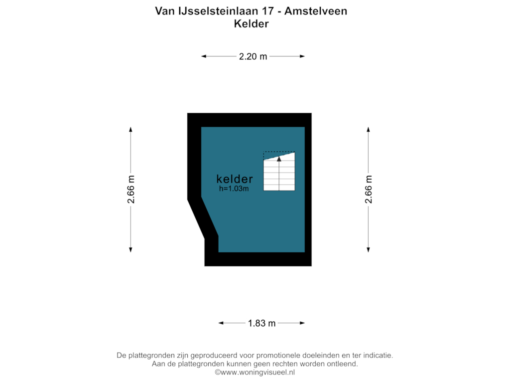 Bekijk plattegrond van Kelder van Van IJsselsteinlaan 17