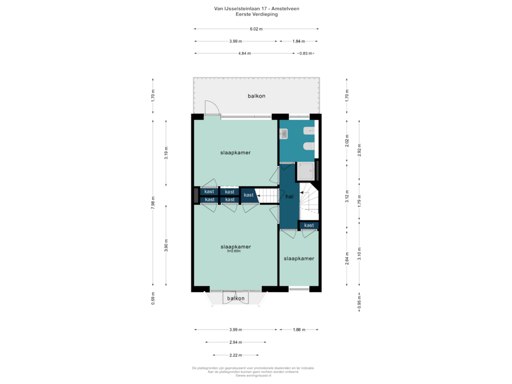 Bekijk plattegrond van Eerste Verdieping van Van IJsselsteinlaan 17