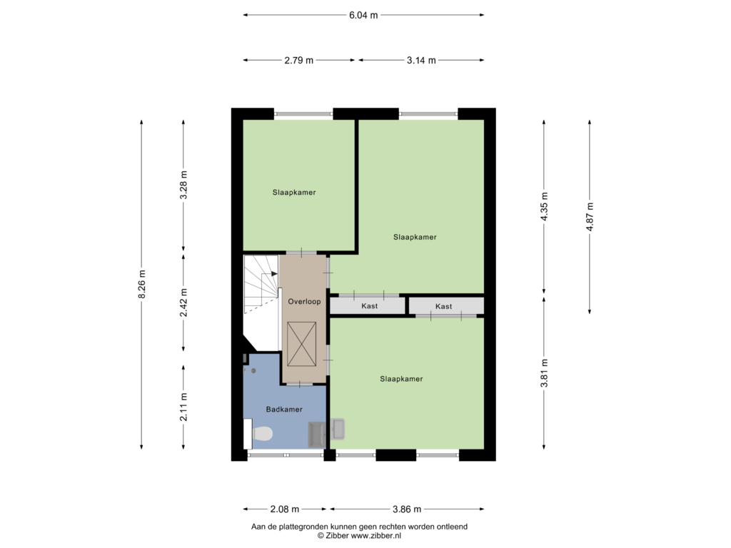 Bekijk plattegrond van Eerste Verdieping van Hertogstraat 21