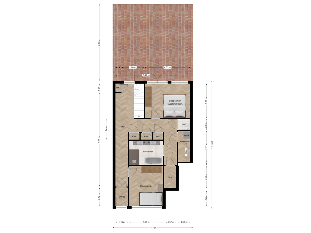 Bekijk plattegrond van Begane Grond van Hooftskade 95