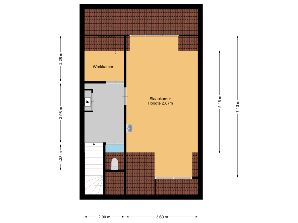 View floorplan of 1e verdieping of Stinzenlaan Noord 118