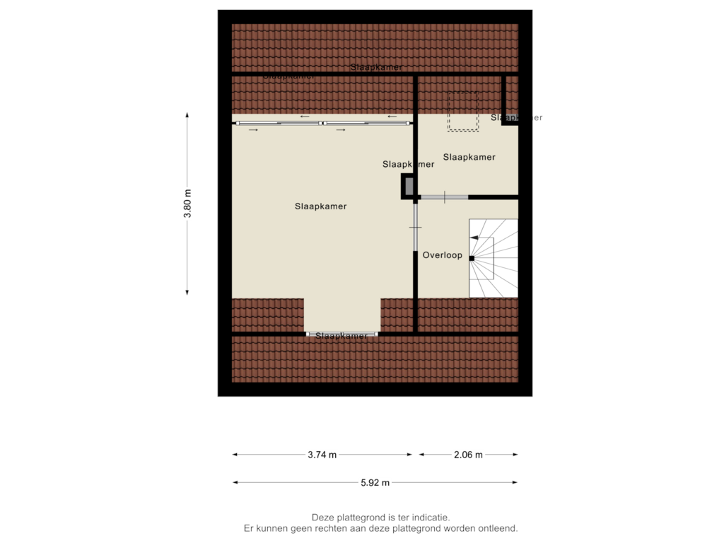 Bekijk plattegrond van Eerste verdieping van Bosbesstraat 5