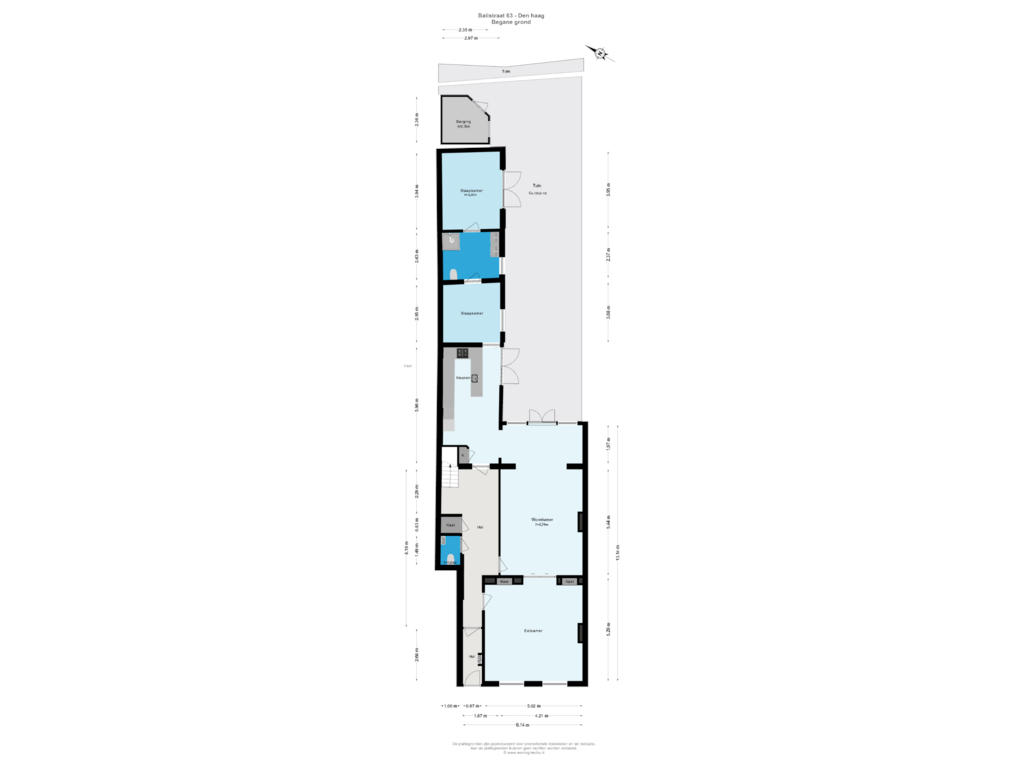 View floorplan of Begane grond of Balistraat 63