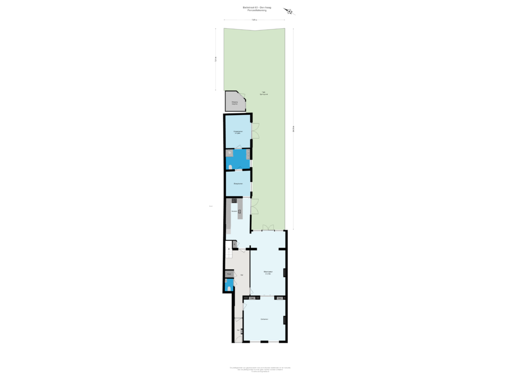 View floorplan of Perceeltekening of Balistraat 63