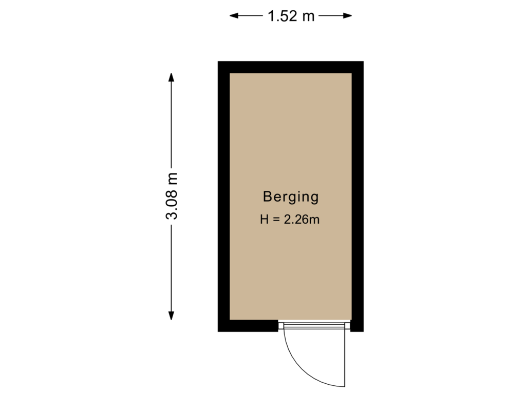 Bekijk plattegrond van Berging van Martinikerkhof 37