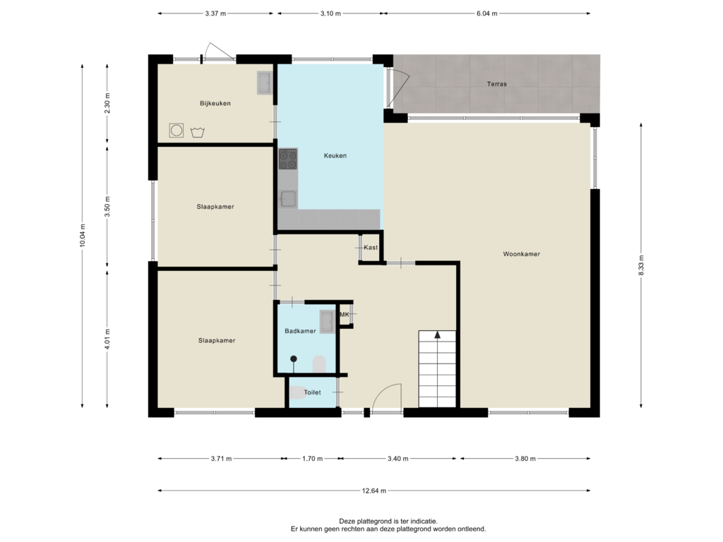 Bekijk plattegrond van Begane grond van Veldkampen 9