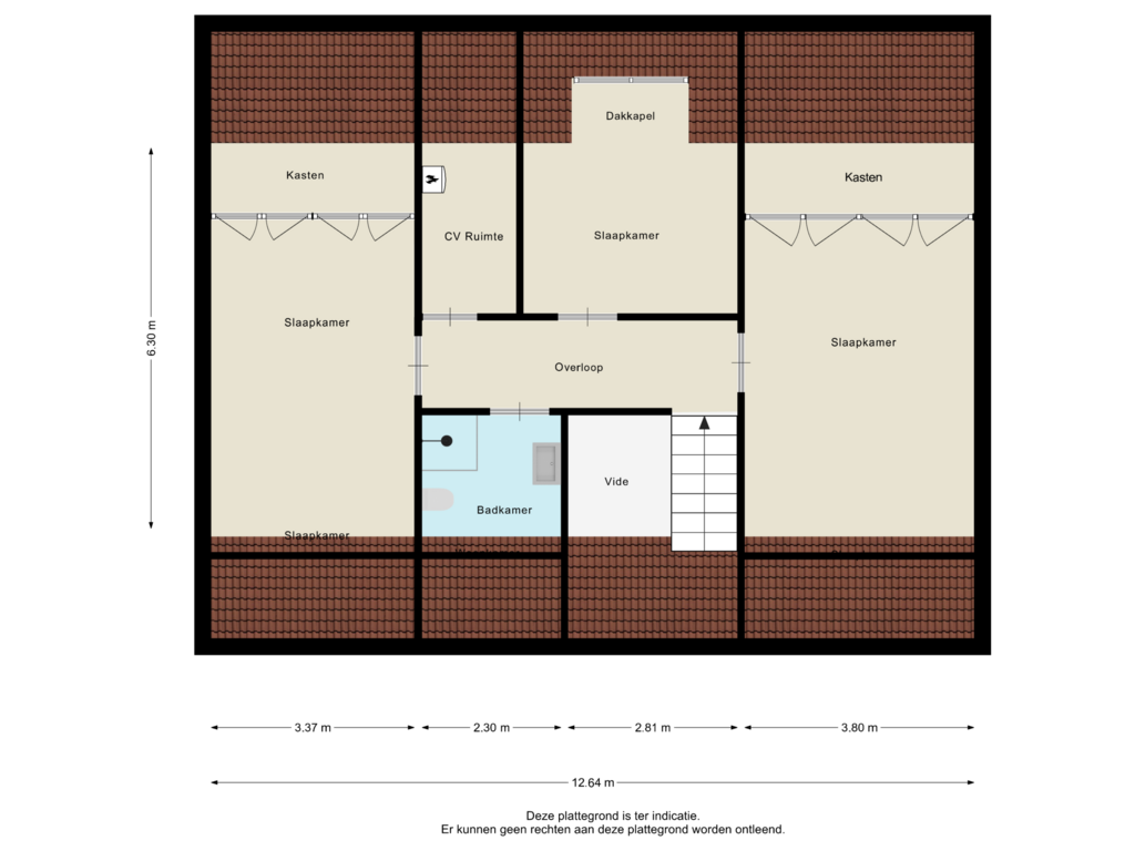 Bekijk plattegrond van Eerste verdieping van Veldkampen 9